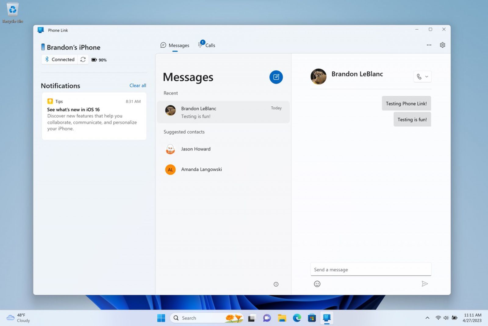 Windows 11的Phone Link应用添加对iPhone的支持-Applehub心动未来官网